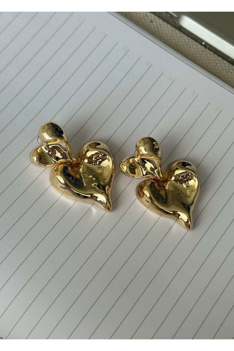 Heliophilia Silver KPEGMSA1974 Pendientes de Latón Dorados 4 cm